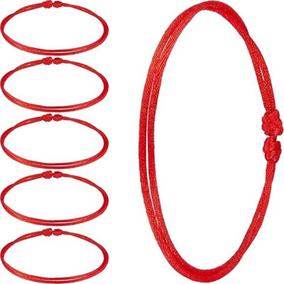 6 Pieces Red String Bracelets Kabbalah Red Cord Bracelet for Women - Picture 6 of 6
